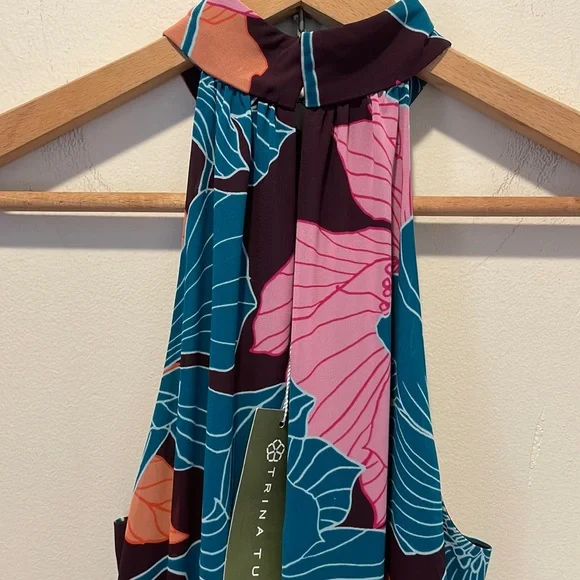 TRINA TURK Sunglasses Tiered Sleeveless Maxi Dress Size XS, NWT - Picture 2 of 15